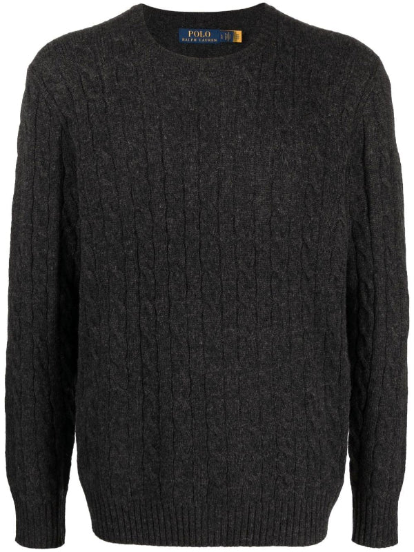 Cable wool and cashmere sweater
