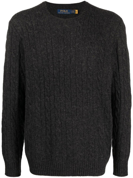 Cable wool and cashmere sweater