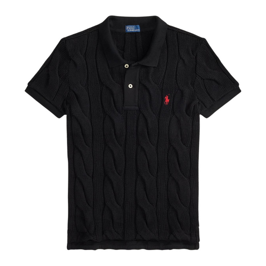 Polo Ralph Lauren POLO RALPH LAUREN cable knit cotton polo shirt