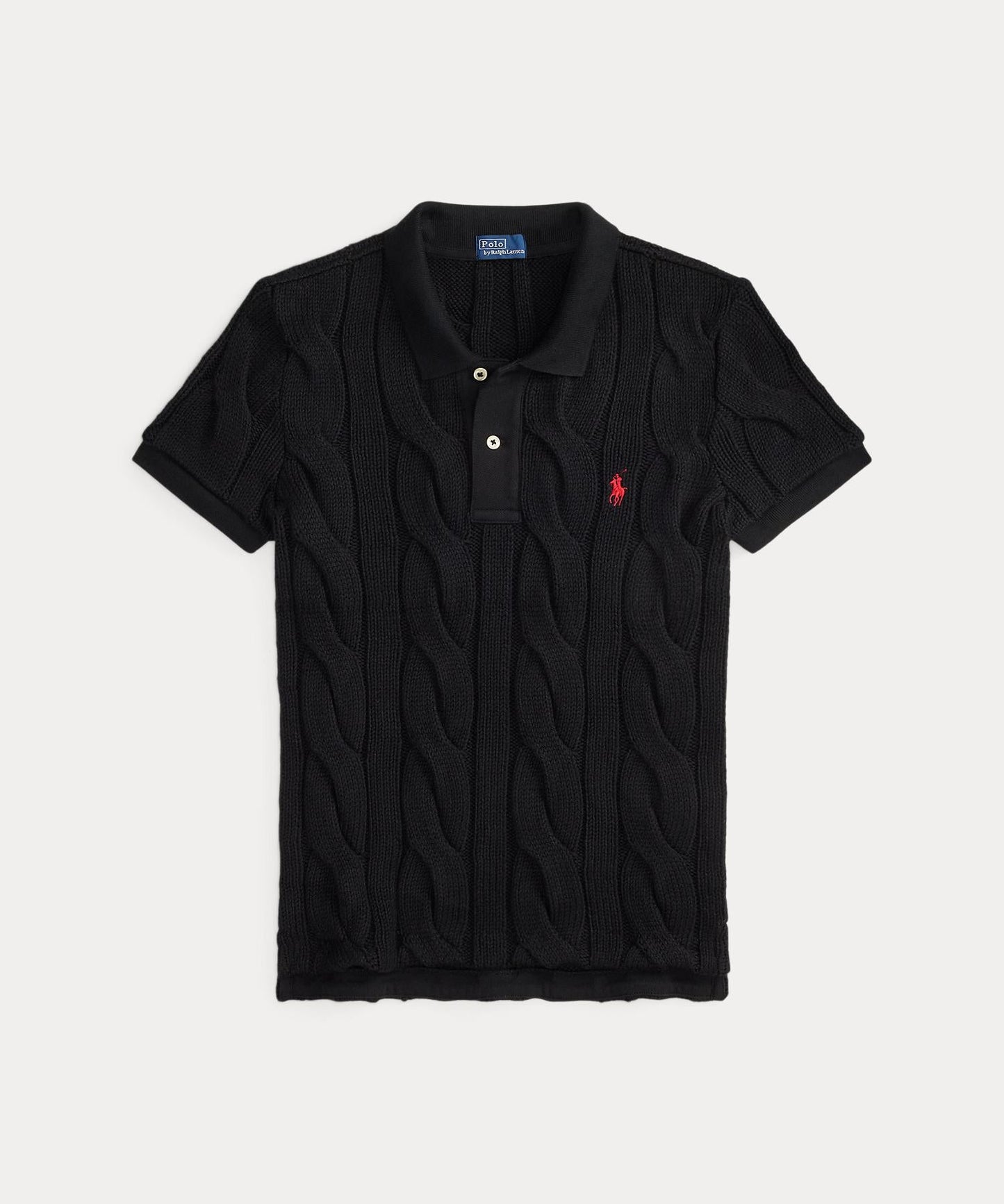 Polo Ralph Lauren POLO RALPH LAUREN cable knit cotton polo shirt