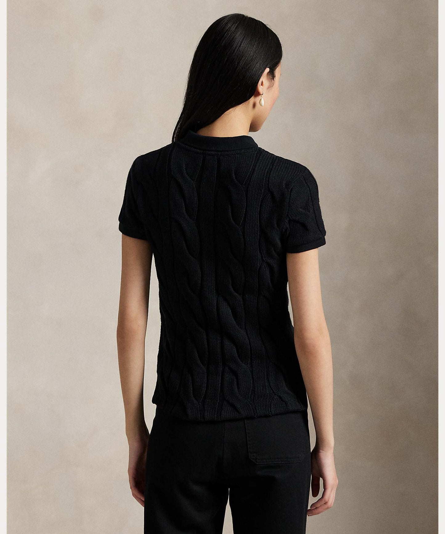 Polo Ralph Lauren POLO RALPH LAUREN cable knit cotton polo shirt