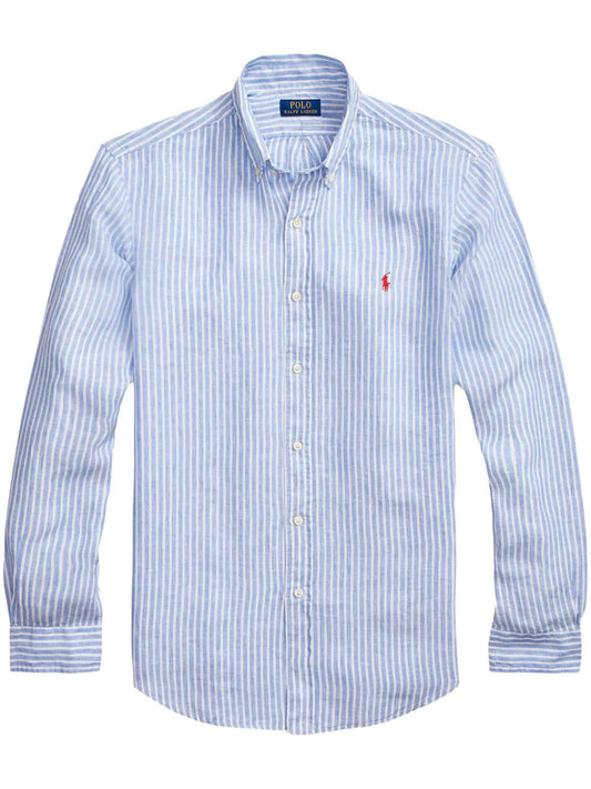 Custom Fit Striped Linen Shirt