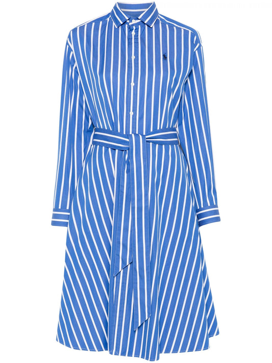 Belted Striped Shirtdress