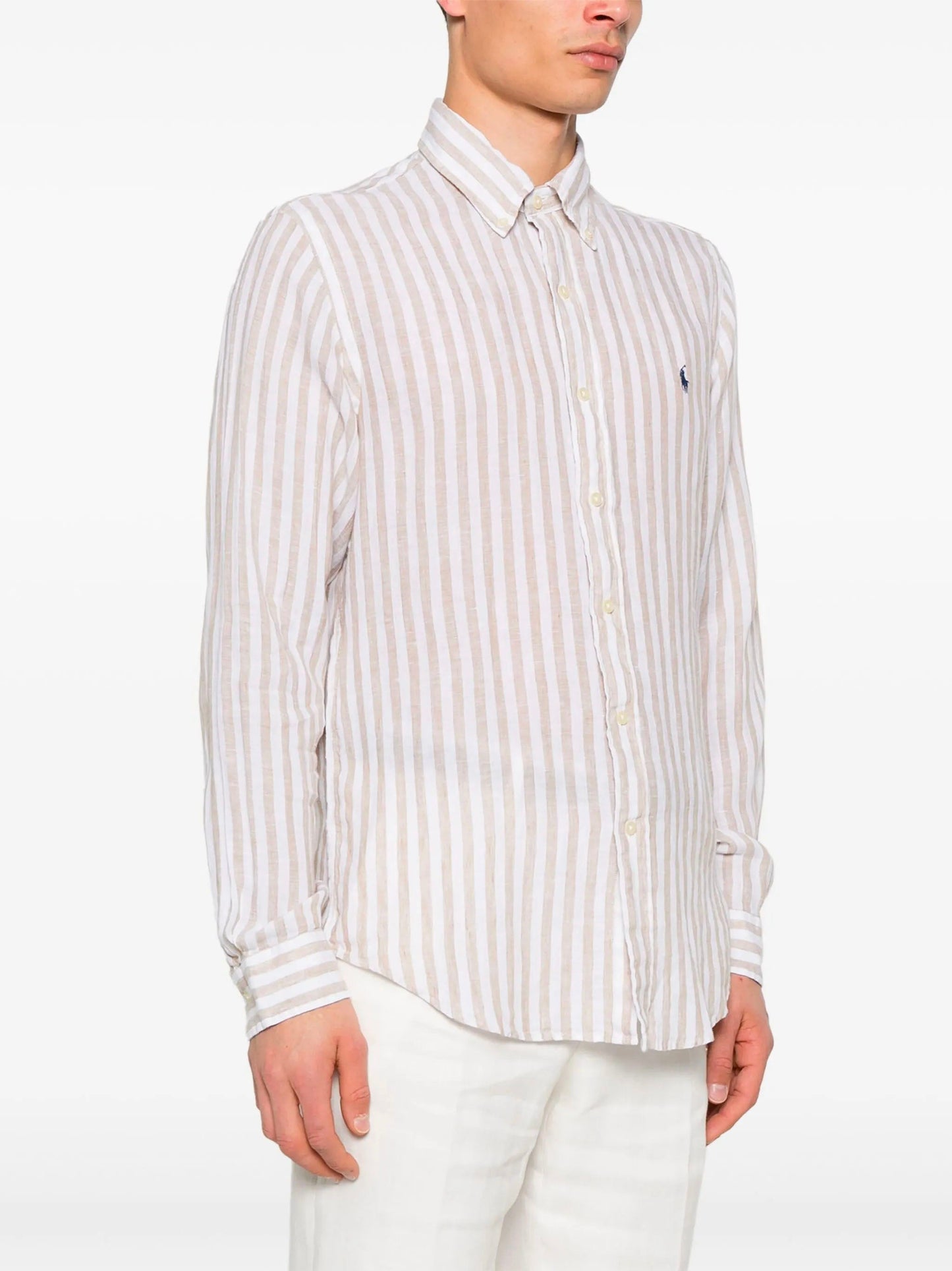Custom-Fit Striped Linen Shirt