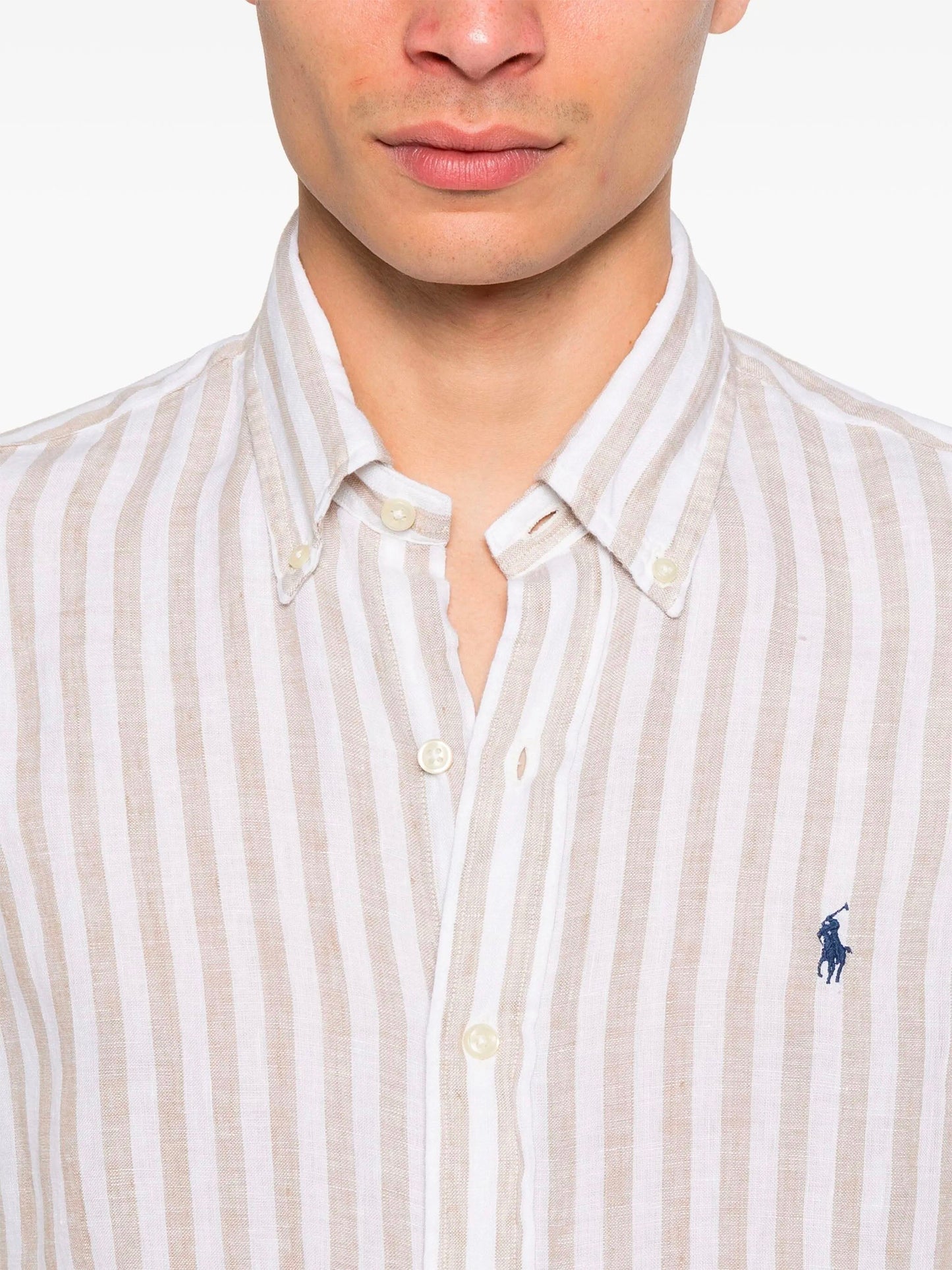 Custom-Fit Striped Linen Shirt