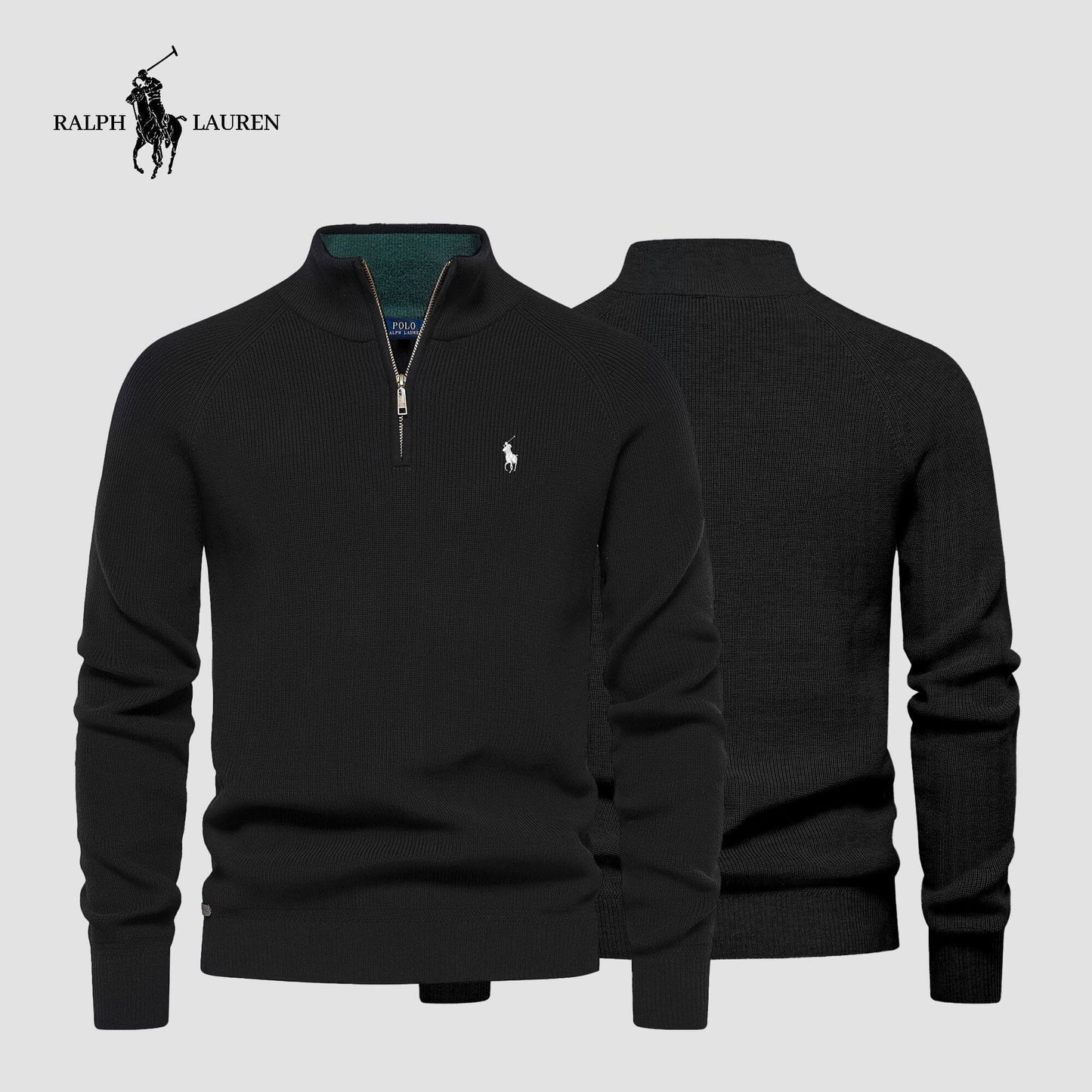 Men's R&L™ Zip Neck Sweater (Clearance)
